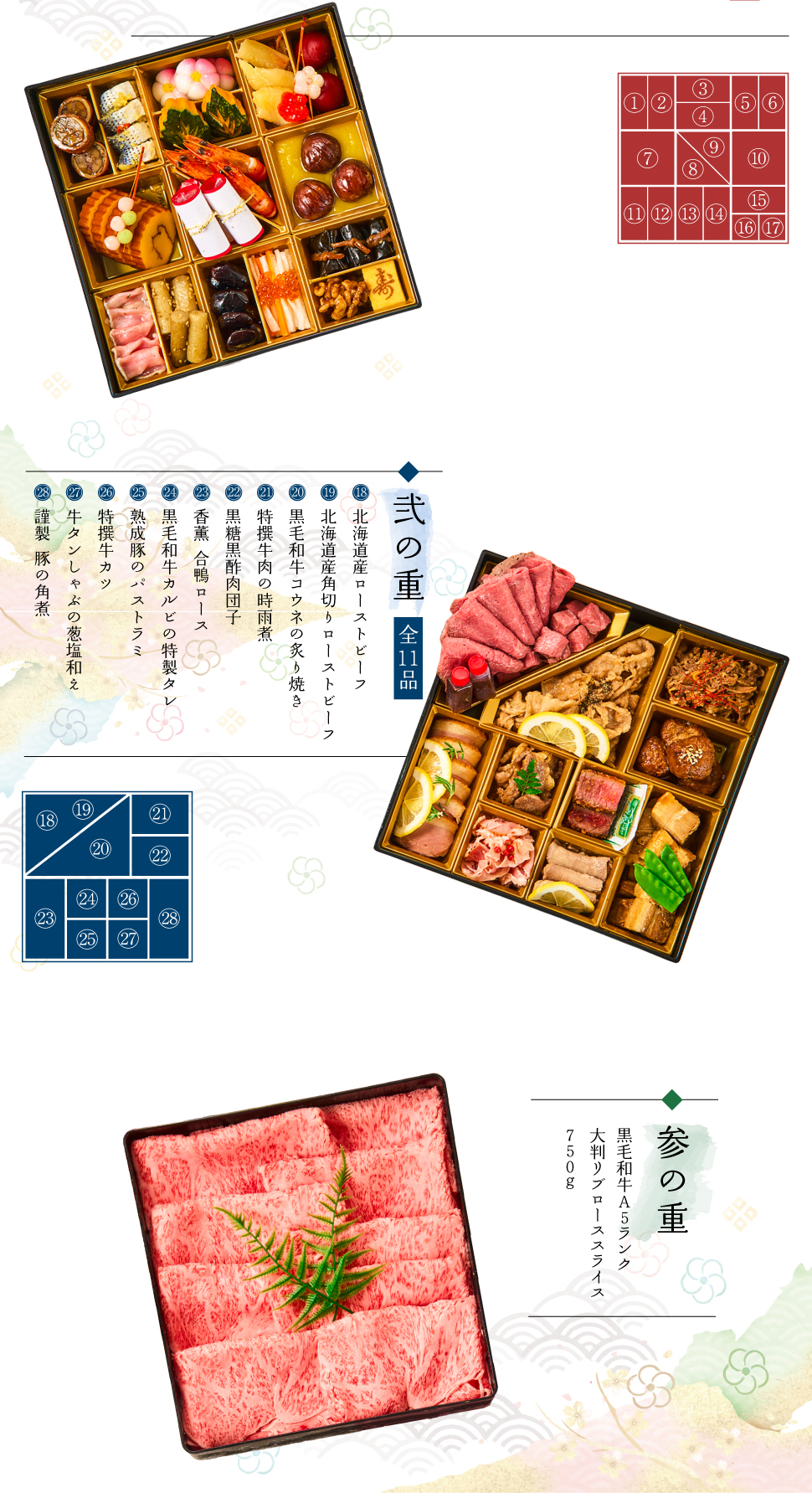 おせち 2027 肉おせち 【飛翔】 2～3人前 3段 冷蔵 【送料無料(一部地域除く】