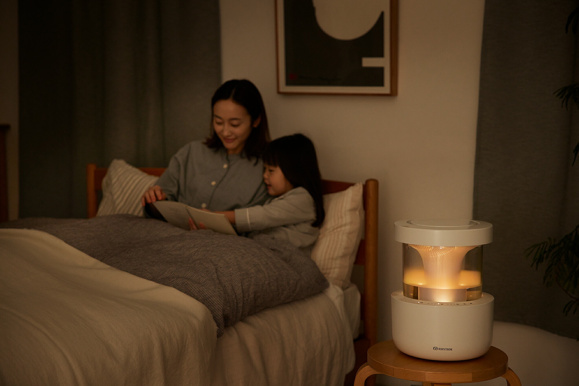 【リズム公式】加湿器 超音波式 10畳 2.2L 【グッドデザイン賞】 お手入れ簡単 タンク乾燥機能 付き 雲海 照明 ライト ギフト 引っ越し祝い | 9YYA29RH [ MIST 350 ]