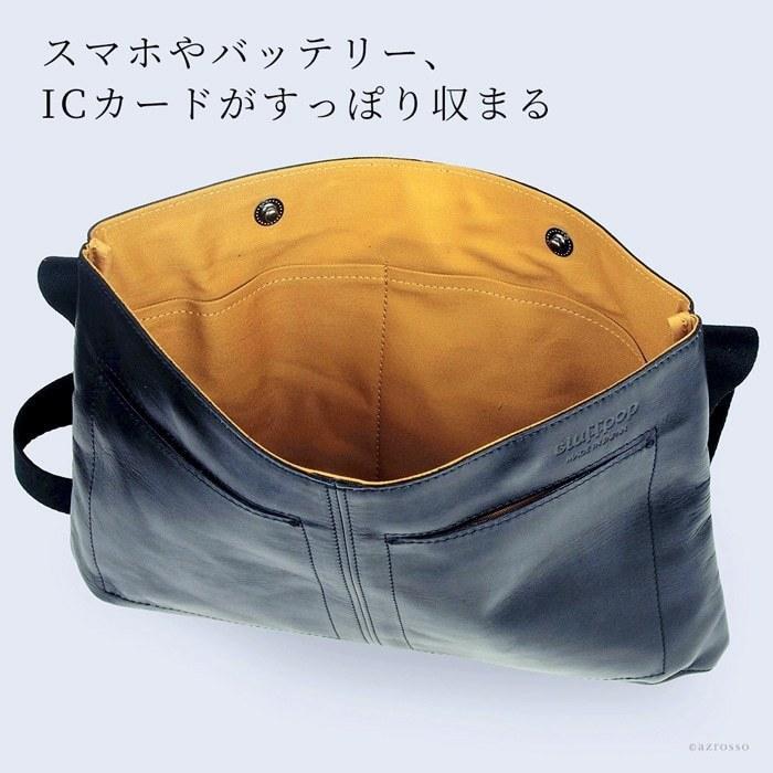 軽量 サコッシュ ショルダーバッグ 本革 レザー バッグ 日本製 コンパクト 薄マチ メンズ メンズ