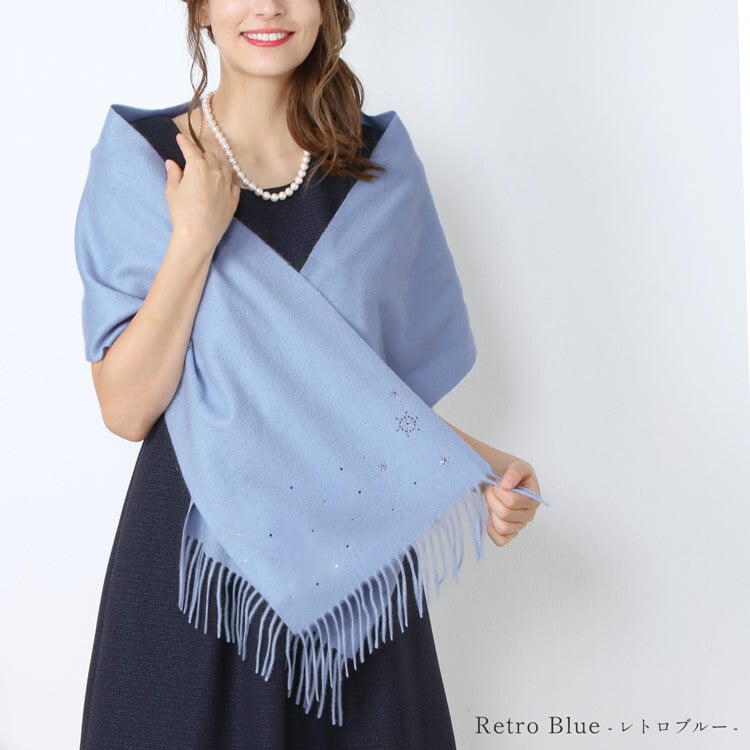 カシミヤ マフラー レディース カシミアマフラー カシミヤマフラー レディースマフラー カシミヤ100％ ラインストーン 無地 単色 女性 秋冬 ギフト プレゼント 7F (02000201r)