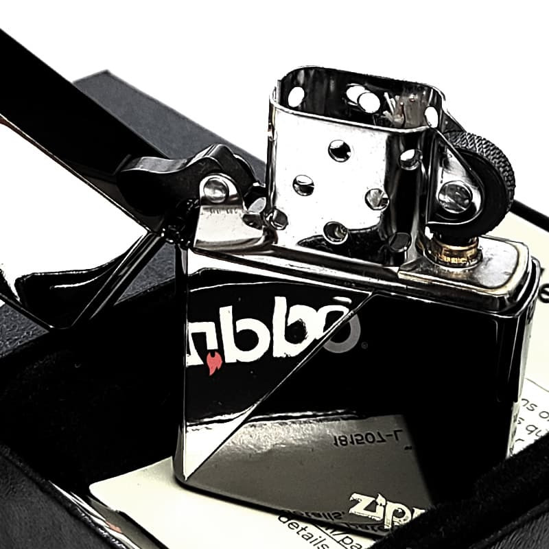 ZIPPO ライター かっこいい ブラック＆シルバー ジッポ ロゴ エッチング彫刻 銀差し ギフト 黒 銀 メンズ おしゃれ プレゼント