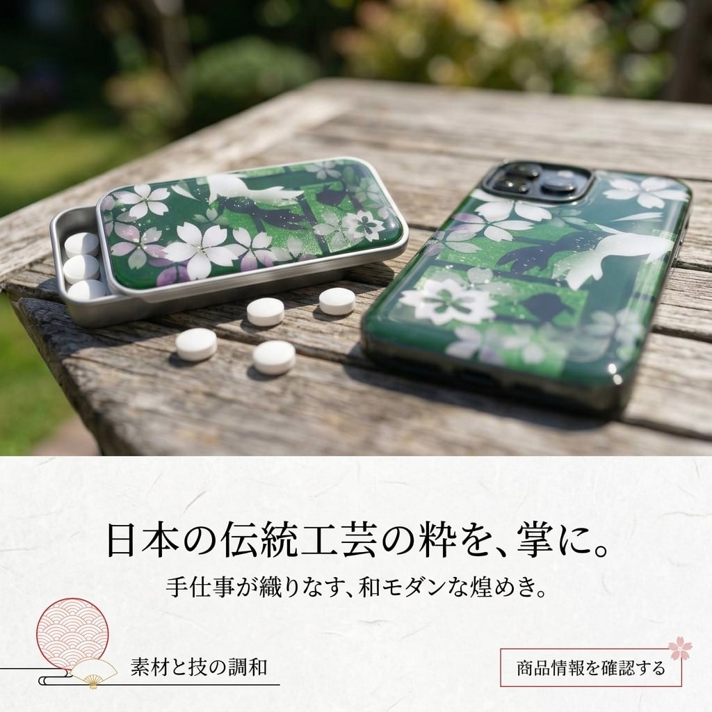 職人の手作り！和柄FRISKケース『兵』フリスク タブレット ミント 名入れ 職人 手作り ハンドメイド 送料無料 伝統工芸 桜 和モダン 和柄 和風 和雑貨 ギフト プレゼント 贈り物