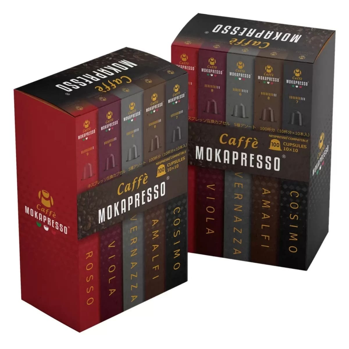 モカプレッソ カプセルコーヒー 5種アソート20箱セット(200カプセル) 飲料・酒 モカプレッソ カプセルコーヒー 5種アソート20箱セット(200