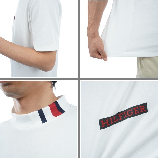 トミーヒルフィガー ゴルフ メンズ ボックスロゴ 半袖モックネックシャツ TOMMY HILFIGER GOLF THMA412 春夏モデル お誕生日祝い お祝い 記念品 お父さん 父の日 彼氏 男性 30代 40代 50代 60代  還暦祝い 敬老の日 人気プレゼント プレゼント