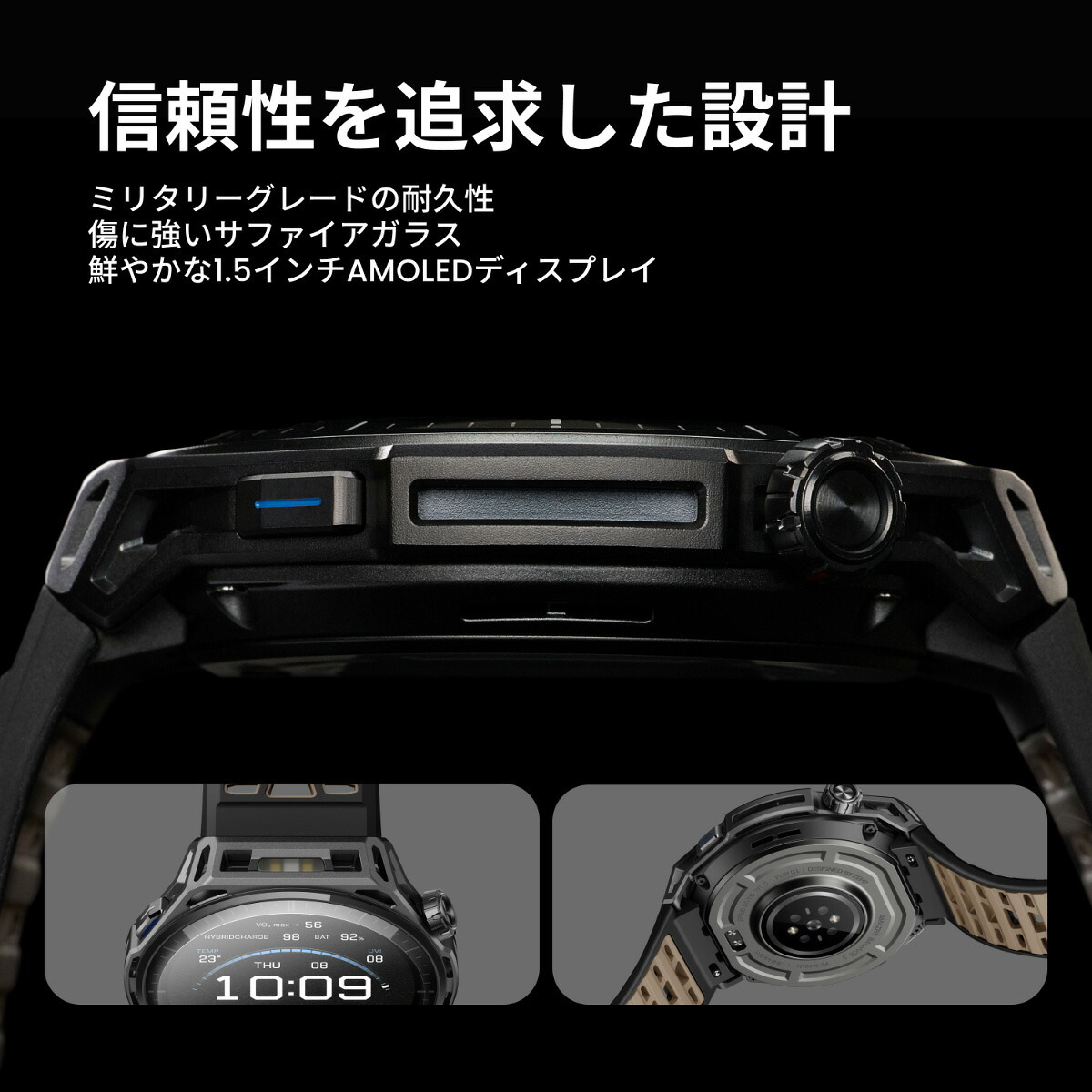 アマズフィット AMAZFIT スマートウォッチ Balance 3 チタンブラック 腕時計 GPS フィットネス トレーニング ウェアラブル SP170086-C245【2026 新作】