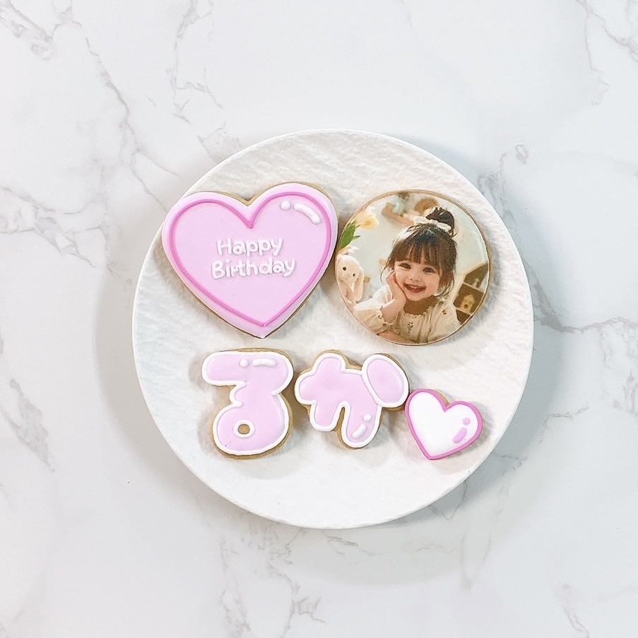 \\ 新作セール!! // お名前＆プリントクッキーSET《 2枚〜｜ひらがな｜アイシングクッキー｜お好きな写真で 》