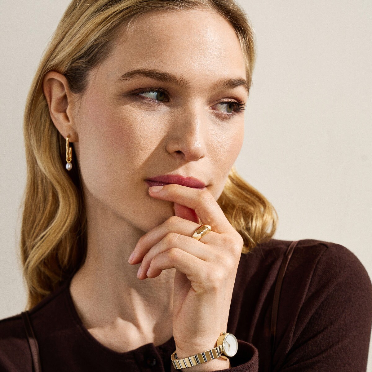 スカーゲン SKAGEN Moderne Stak アクセサリー 指輪 リング ゴールドトーン サイズ（US）8 レディース SKJ50267108
