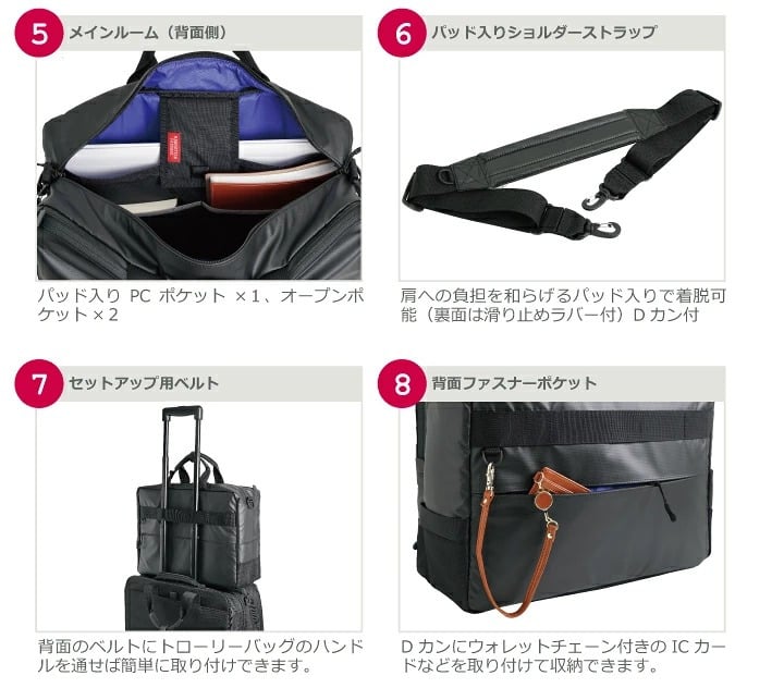 マンハッタンパッセージ メーカー直営 #3310 ブリーフケース ビジネスバッグ 軽量 耐水生地 B4対応 14.5L 2WAY MANHATTAN PASSAGE ギフト プレゼント