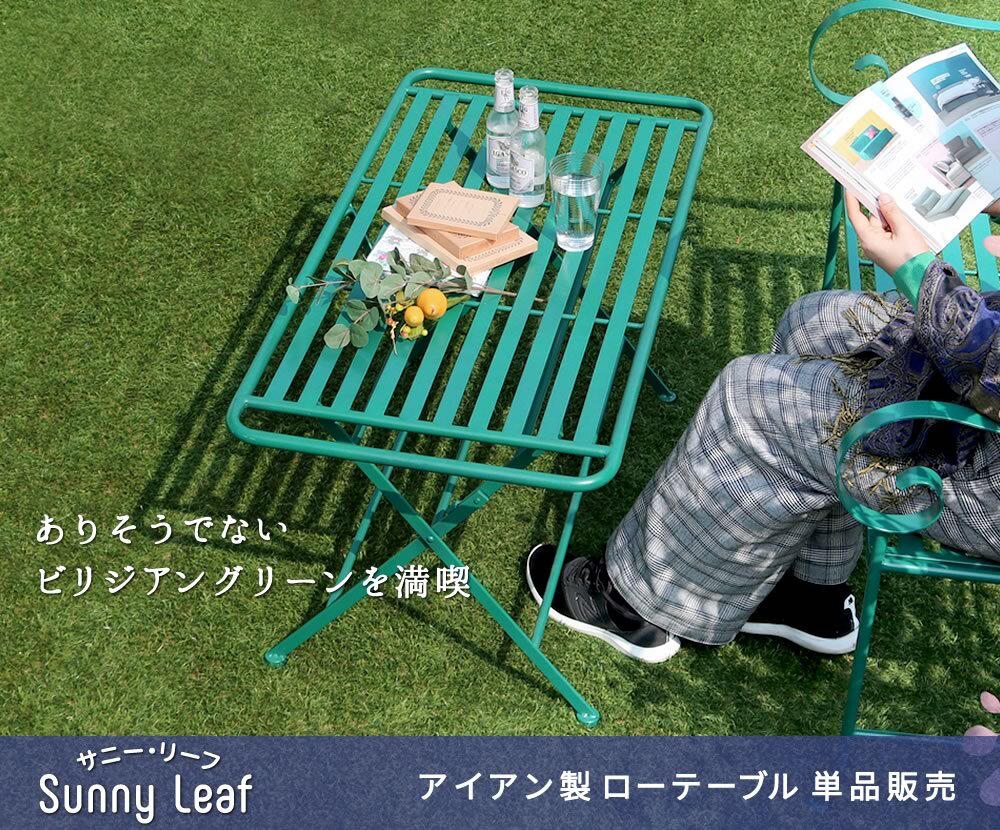 テーブル アイアン製ロー 単品販売 「Sunny Leaf サニーリーフ 」 SPL-9003 新生活