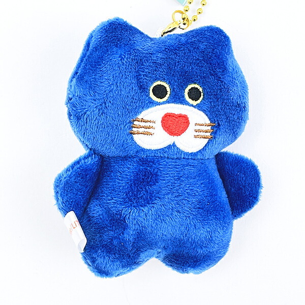 モジョジョジョ(mojojojo) ニコぬい(A) ぬいぐるみマスコットキーホルダー (ホワイト×ブルー)