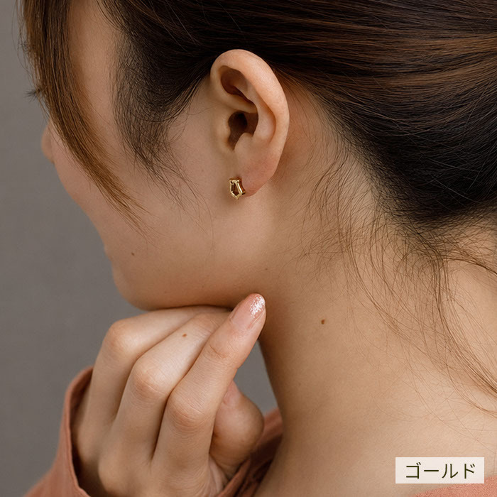 ピアス 金属アレルギー対応 馬蹄 モチーフ ハワイアンジュエリー 片耳用 1個売り サージカルステンレス 316L 大ぶり ホースシュー ゴールド シルバー 大人 おしゃれ ギフト