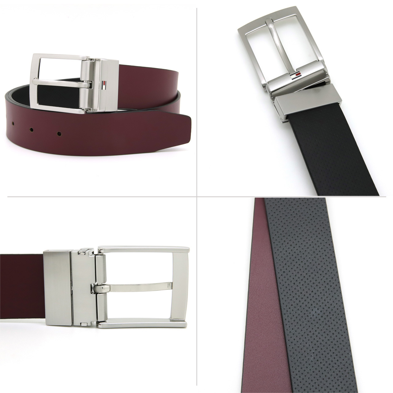 トミーヒルフィガー メンズベルト リバーシブル レザー 回転式バックル TOMMY HILFIGER ブランド ベルト メンズ ブラック バーガンディ ネイビー ブラウン AM0AM14566 選べる2カラー 【ラッピング無料 誕生日 お祝い プレゼント ギフト 贈り物】 送料無料