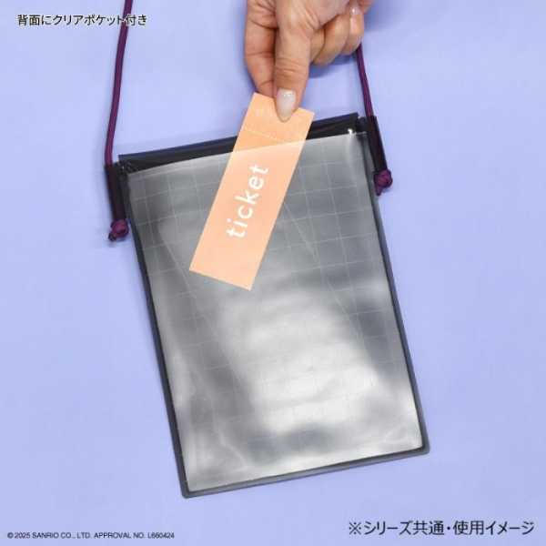サンリオキャラクターズ IIIIpocket Clear スマホポーチ クロミ ショルダーポーチ 斜めがけ クリアケース アクスタケース ミニバッグ チケットホルダー 推し活グッズ 痛バッグ 軽量 サンリオ正規ライセンス品