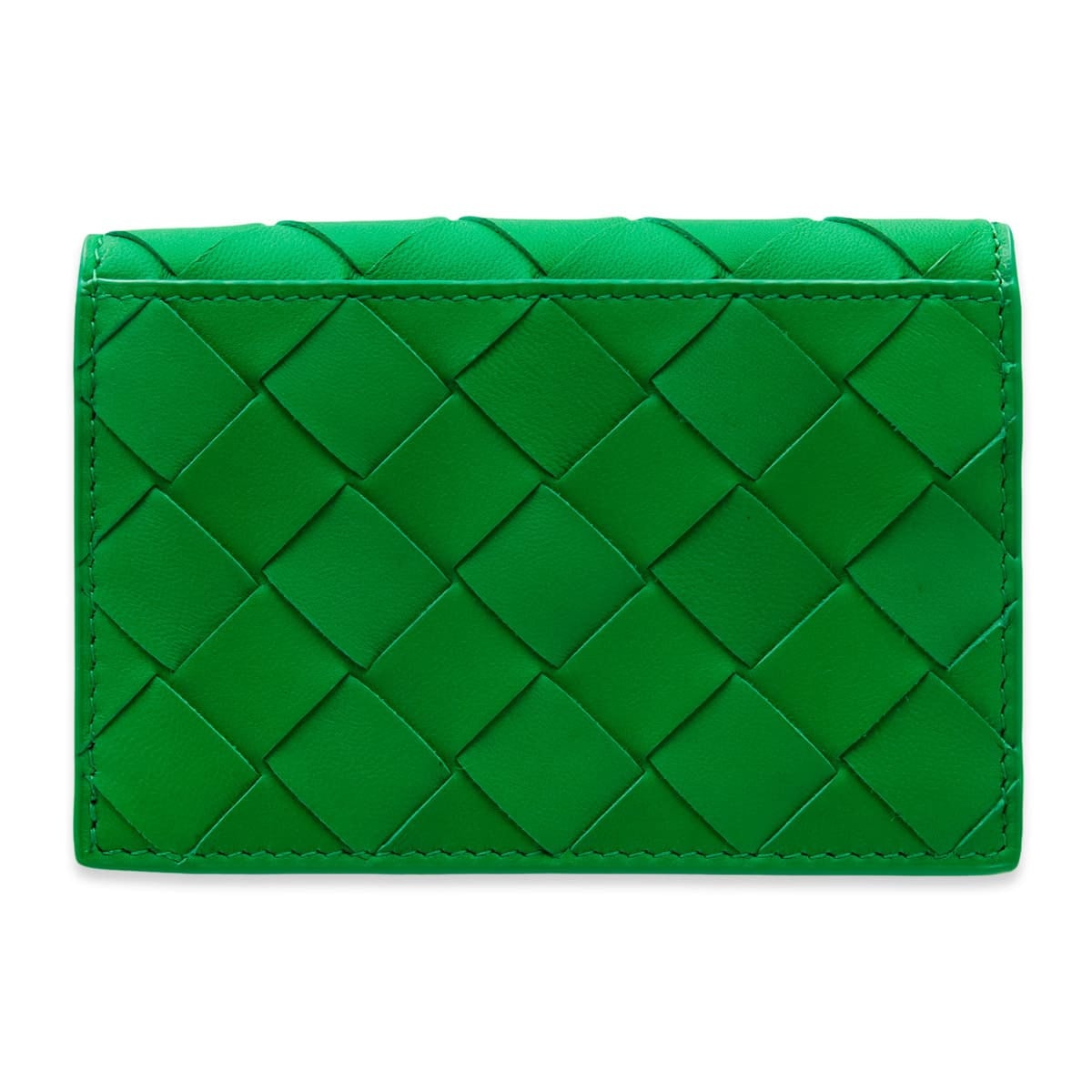 ボッテガヴェネタ BOTTEGA VENETA カードケース 名刺入れ メンズ レディース イントレチャート 本革 レザー パラキート グリーン 緑 スナップボタン ビジネスカードケース 667141 V3UH2 3722