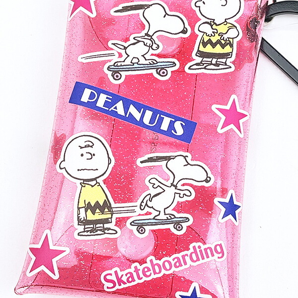 スヌーピー クリアマルチケース(S) スケートボード SNOOPY