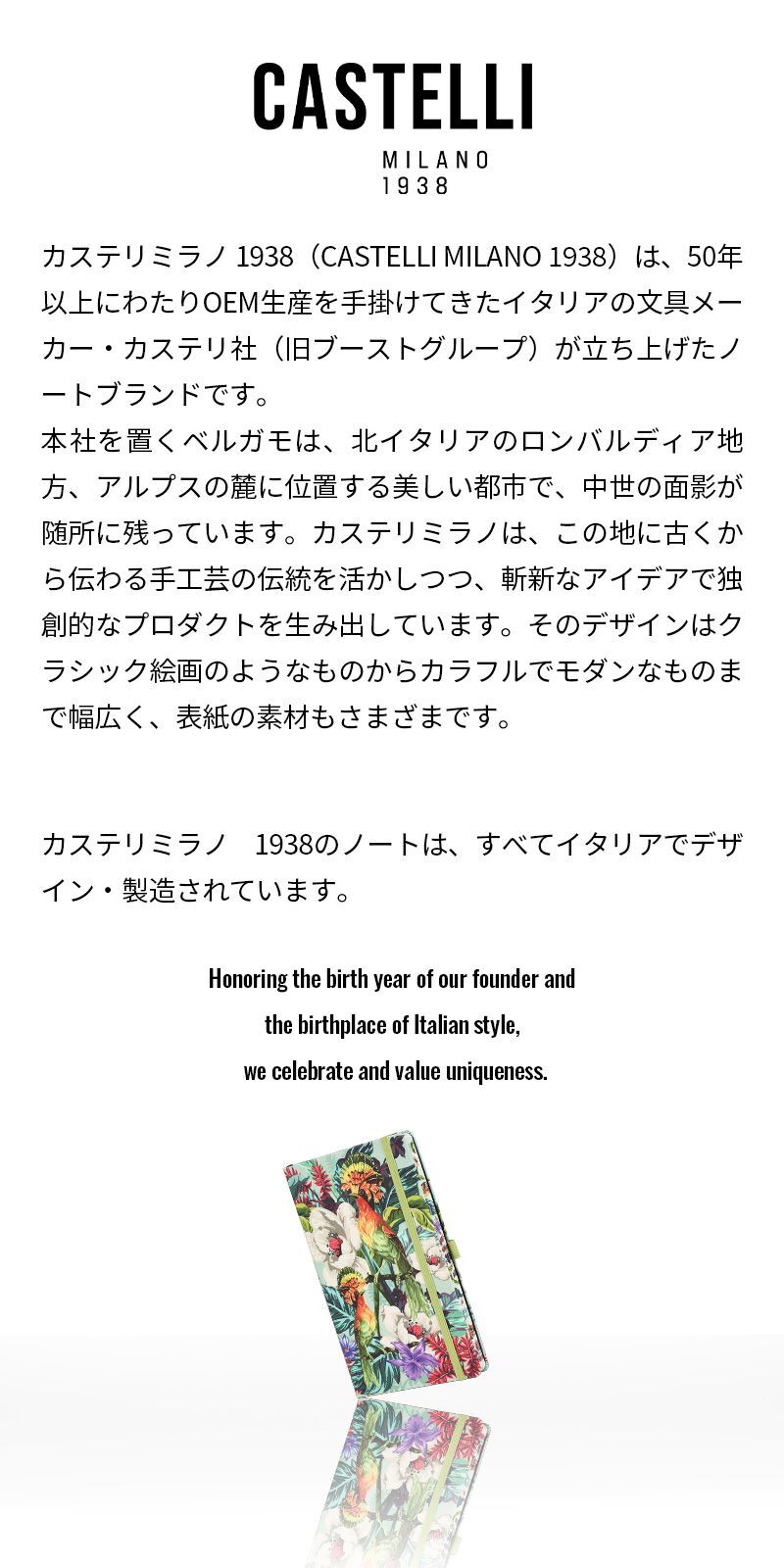 カステリミラノ ノート LANDSCAPES ランドスケープ  高級 ミディアム 罫線 横罫 北欧 誕生日 イタリア  紙 文具 オフィス 日記 絵 手帳 会議 ギフト プレゼント お祝い 可愛い 人気 ステーショナリー 上質 CASTELLI MILANO ペンホルダー