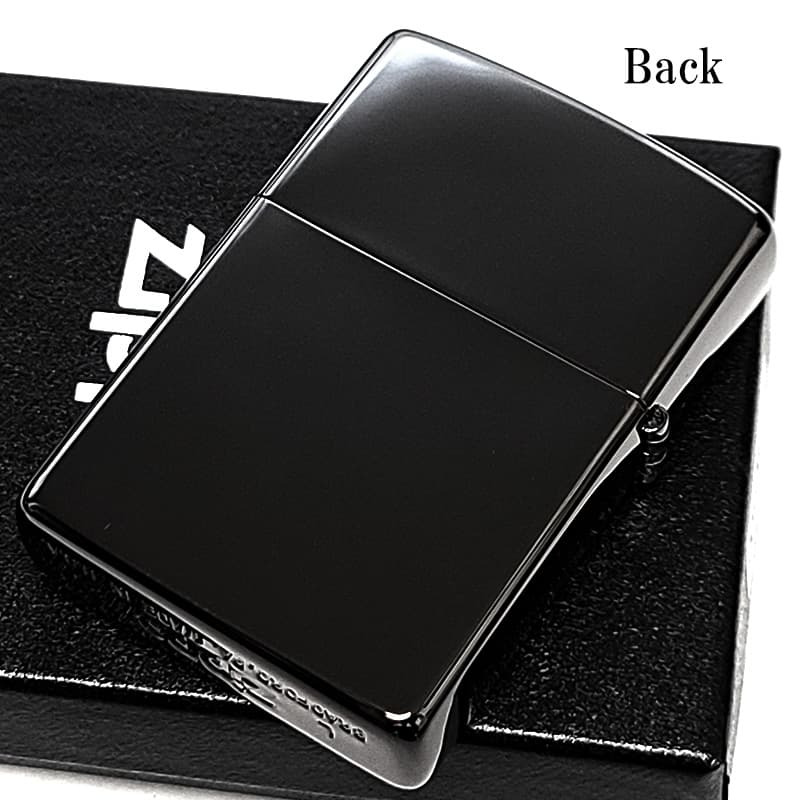 ZIPPO ライター かっこいい ブラック＆シルバー ジッポ ロゴ エッチング彫刻 銀差し ギフト 黒 銀 メンズ おしゃれ プレゼント