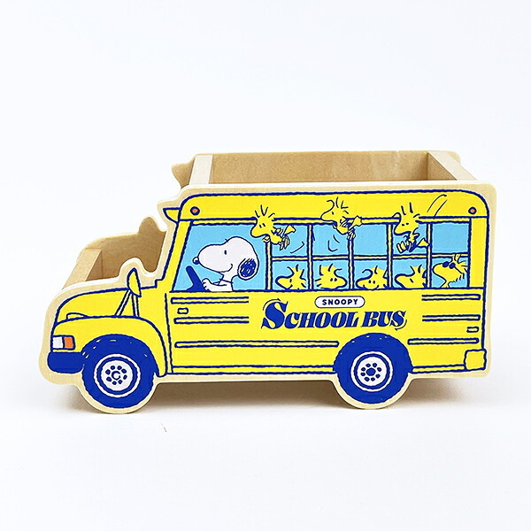スヌーピー バス型小物入れ (スクールバス) 日本製 SNOOPY