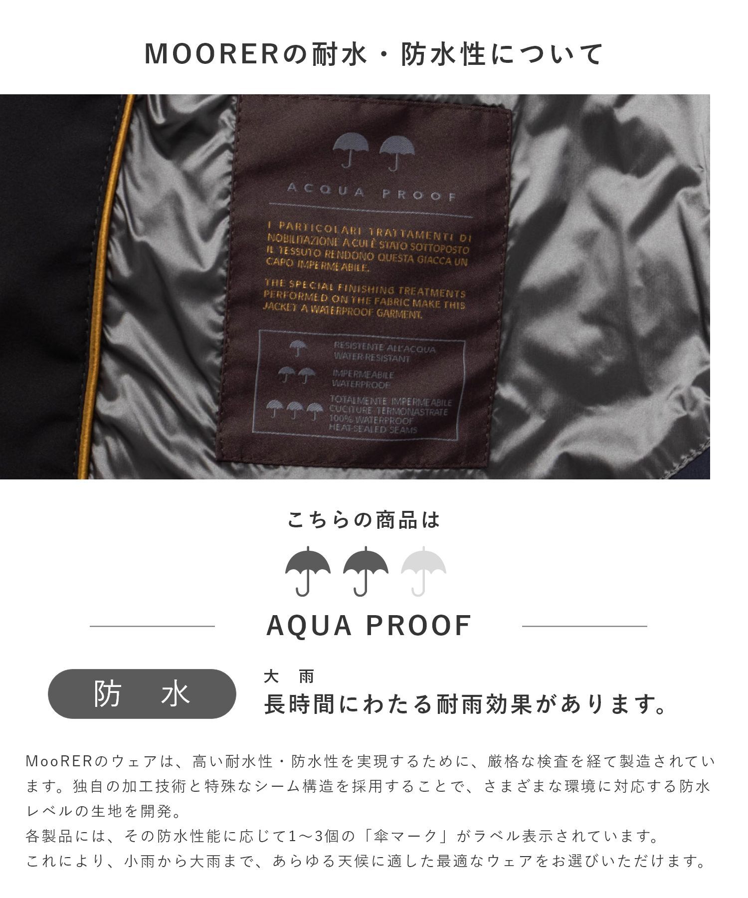 ムーレー MOORER ACQUA SERIES アクアシリーズ FIRE-SKT ファイアー フーディー MOUGI200307 TEPA034 ダウンベスト メンズ アウター 防水 FIRE SKT