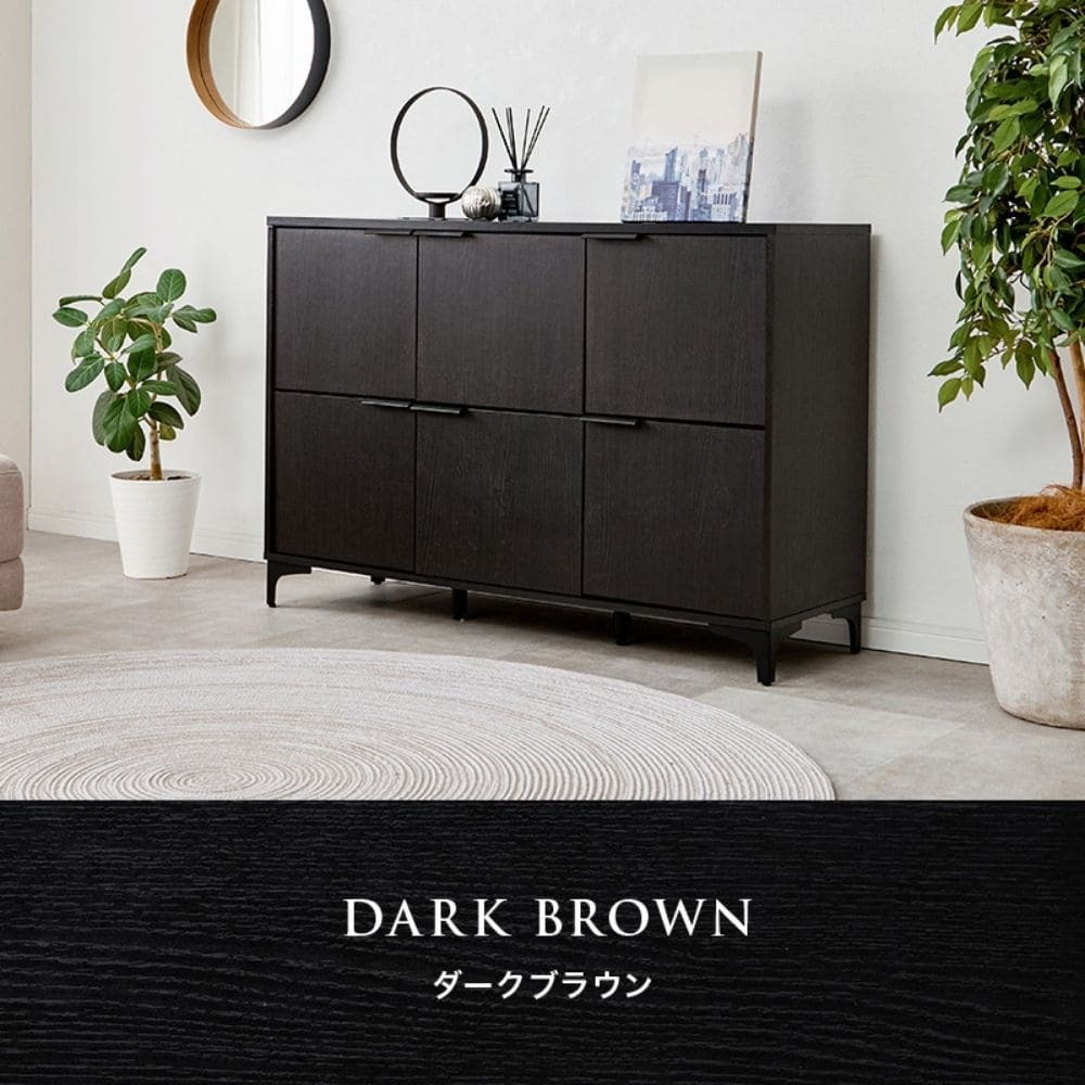 木目調キャビネット 幅120cmタイプ 引出し付き リビングキャビネット オシャレ 幅120 脚付きキャビネット ミドルボード リビング収納棚 小物キャビネット スタイリッシュ 扉付き ナチュラル シンプル 北欧 レトロ 西海岸 ミッドセンチュリー