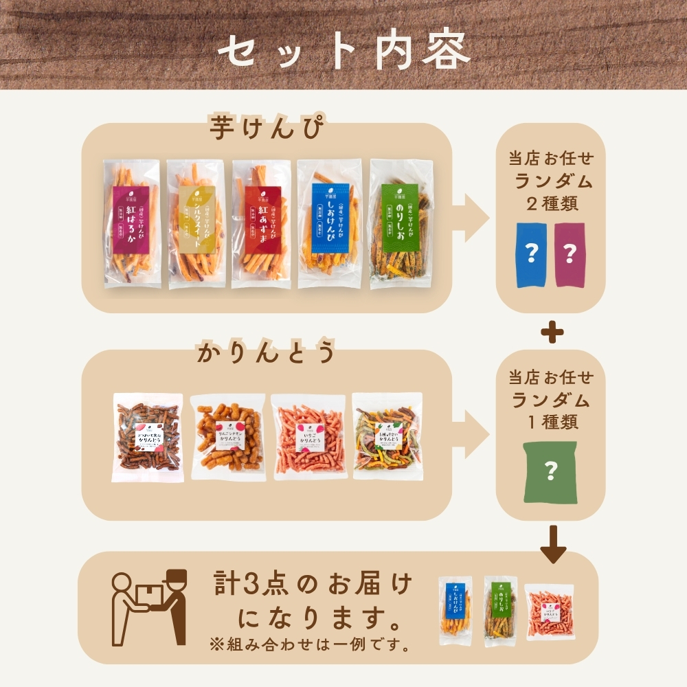 和の彩 さつまいも 芋 スイーツ 和菓子 プレゼント ランダム 芋けんぴ45gx2袋 かりんとう 小分け おやつ おつまみ おまかせ セット商品 wanoiro