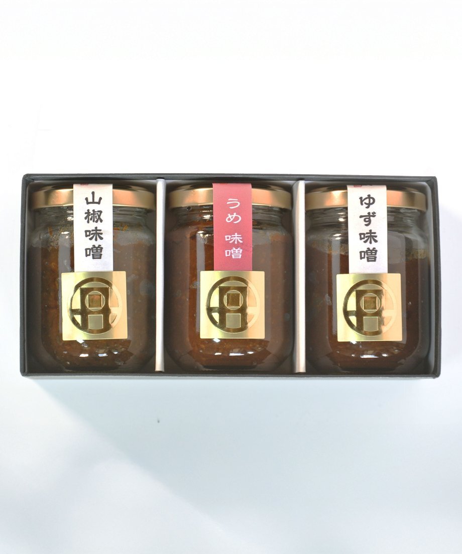 丹波味噌三種セット(山椒・梅・柚子) 100g×3個 みそ 田舎味噌 詰め合わせ ギフト プレゼント