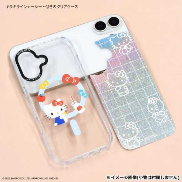 iPhone17 ケース ハローキティ MagSafe 対応 カバー サンリオ キャラクター 耐衝撃 TPU クリア インナーシート付 ストラップホール付 おしゃれ かわいい スマホケース サンリオ正規ライセンス品