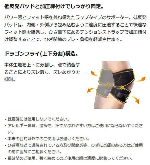 中山式 ボディフレーム ひざ用 パワーフィット Mサイズ 1個入り 膝 サポーター 固定 左右兼用 ブラック 加圧 安定 ズレない スポーツ ウォーキング 日常生活 関節 サポート