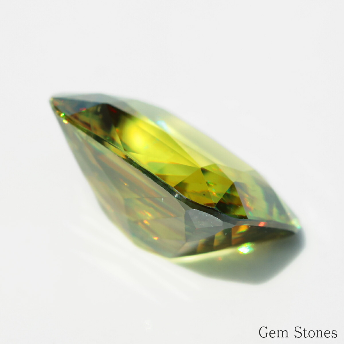 希少 スフェーン 6.374ct 高品質 アップルグリーン  ルース 宝石 裸石 大粒 イエロー グリーン ジュエリー オリジナル 制作 コレクション 記念 お守り 誕生日 プレゼント