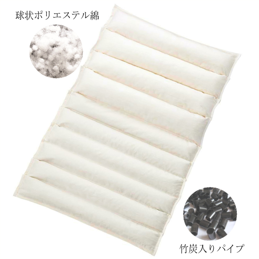巻き枕 丸八真綿 枕 まくら 綿100％ ポリエステルわた 竹炭入りパイプ 55×90cm 専用カバー付き メーカー公式 ホテル 旅館 肩こり 首こり 高さ調整 安眠 快眠 パイプ わた 高め 低め 硬め 柔らかめ 通気性 プレゼント ギフト