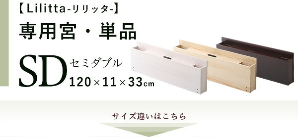 ベッド 寝具 パイン材脚付きすのこ リリッタ専用宮単品 セミダブル用