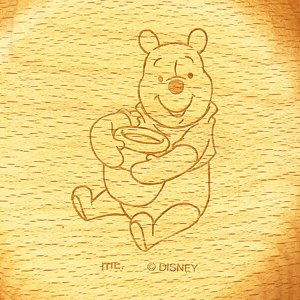 ディズニー くまのプーさん 木製丸プレート (スマイル) 食器 Disney