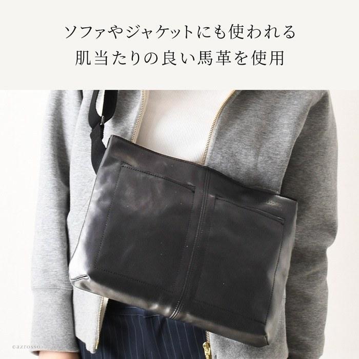 軽量 サコッシュ ショルダーバッグ 本革 レザー バッグ 日本製 コンパクト 薄マチ レディース