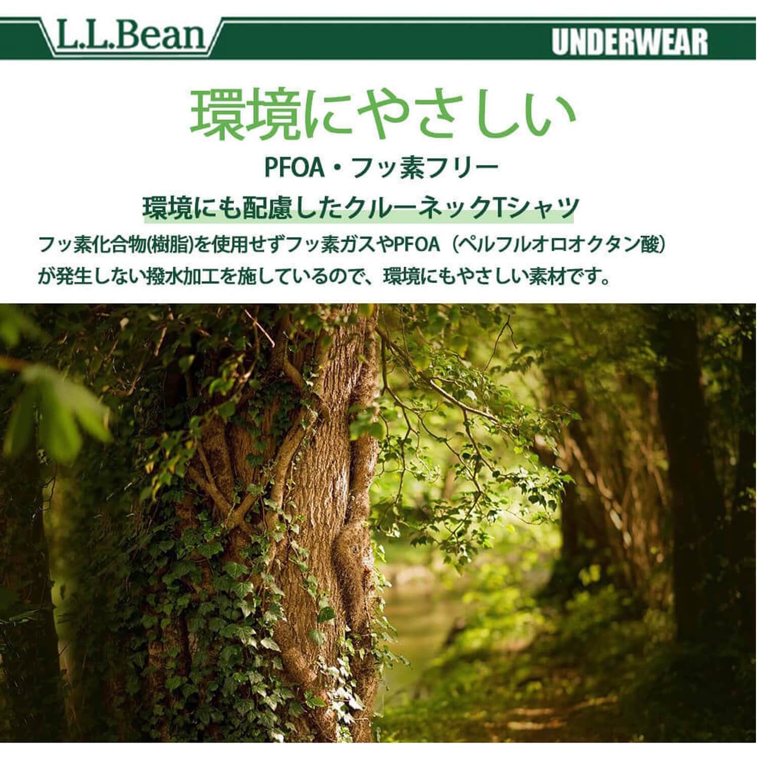 L.L.Bean エルエルビーン レディース 半袖インナーシャツ 綿100% 撥水 吸放湿 ムレにくい 汗冷え防止 肌着 下着 Tシャツ トップス 登山用 キャンプ アウトドア スポーツウェア ブランド 黒 白 M L XL karlas