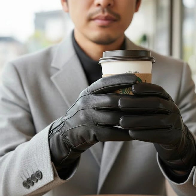 【大人気 ラム革】ファスナー レザーグローブ 手袋 メンズ 本革 ラムレザー 裏ボア 暖かい 指先まで 防寒 2重構造 極暖 柔らかい シープスキン 通勤 通学 バイク 自転車 おしゃれ 紳士 男性 夫 父 クリスマス プレゼント ギフト 贈り物 誕生日 ブラック 黒レザー