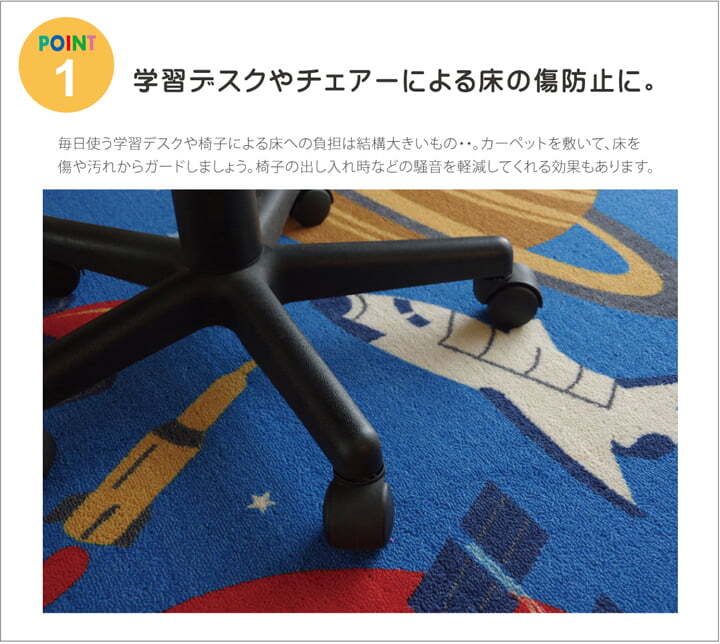 デスクカーペット カーペット 男の子 宇宙柄 『スペース』 110×133cm 宇宙柄デスクカーペット デスクカーペット男の子宇宙柄 子供部屋 ポリエステル 学習机用カーペット 学習デスク用マット 子供部屋マット ラグ インテリア 敷物 ブルー