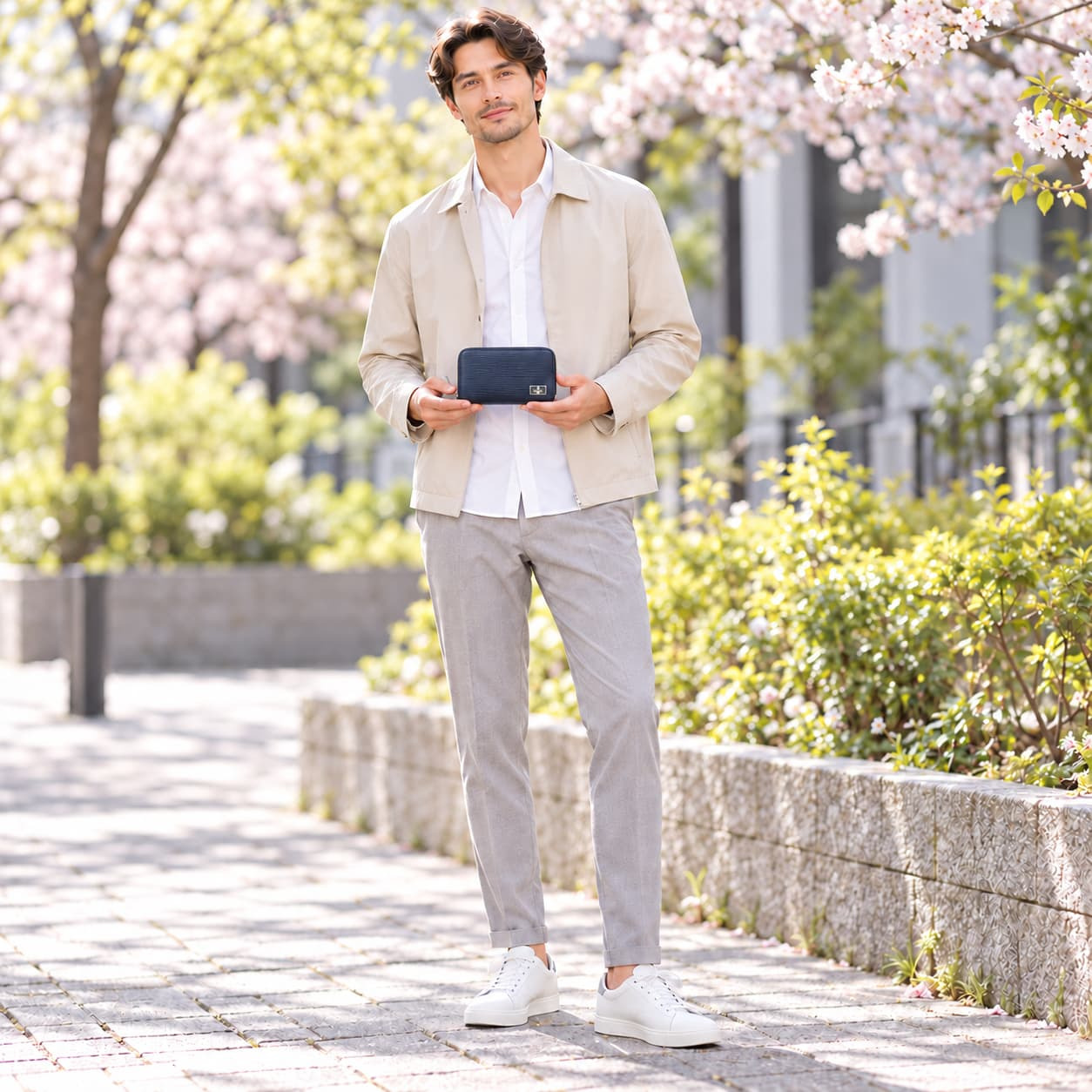 LANVINenBlue ランバンオンブルー ロングウォレット 財布 ウォレット アドニス 長財布  メンズ 普段使い 牛革 レザー