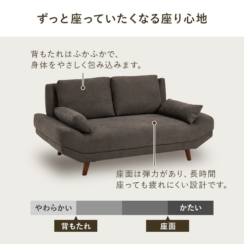 2人掛けソファ 2人用 2P ロー ごろ寝 2人掛け コンパクト リラックス 贅沢 くつろげる 広々 ゆとり 5色 肌触り良い ふんわり ミニクッション2個付き 一人暮らし 新生活 二人掛けソファ 2Pソファ ラブソファ リビングソファ 二人用ソファ