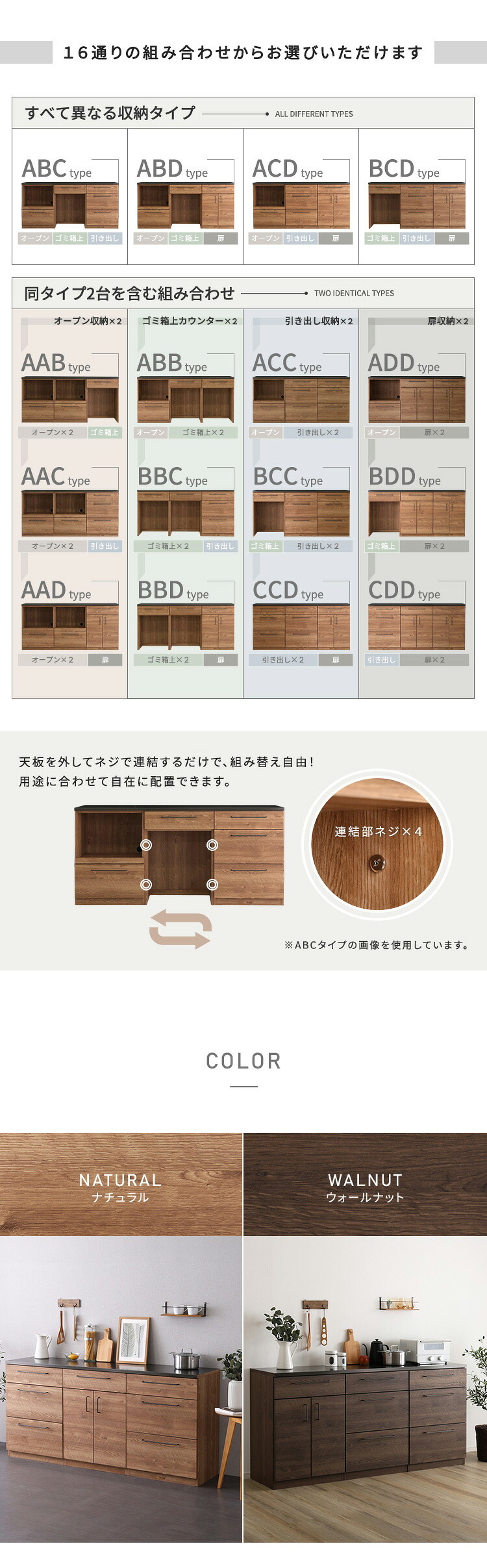 キッチンカウンター キッチン収納 日本製 特殊鋼板を使った組み合わせ 180cm 引き出し収納+引き出し収納+扉収納 新生活