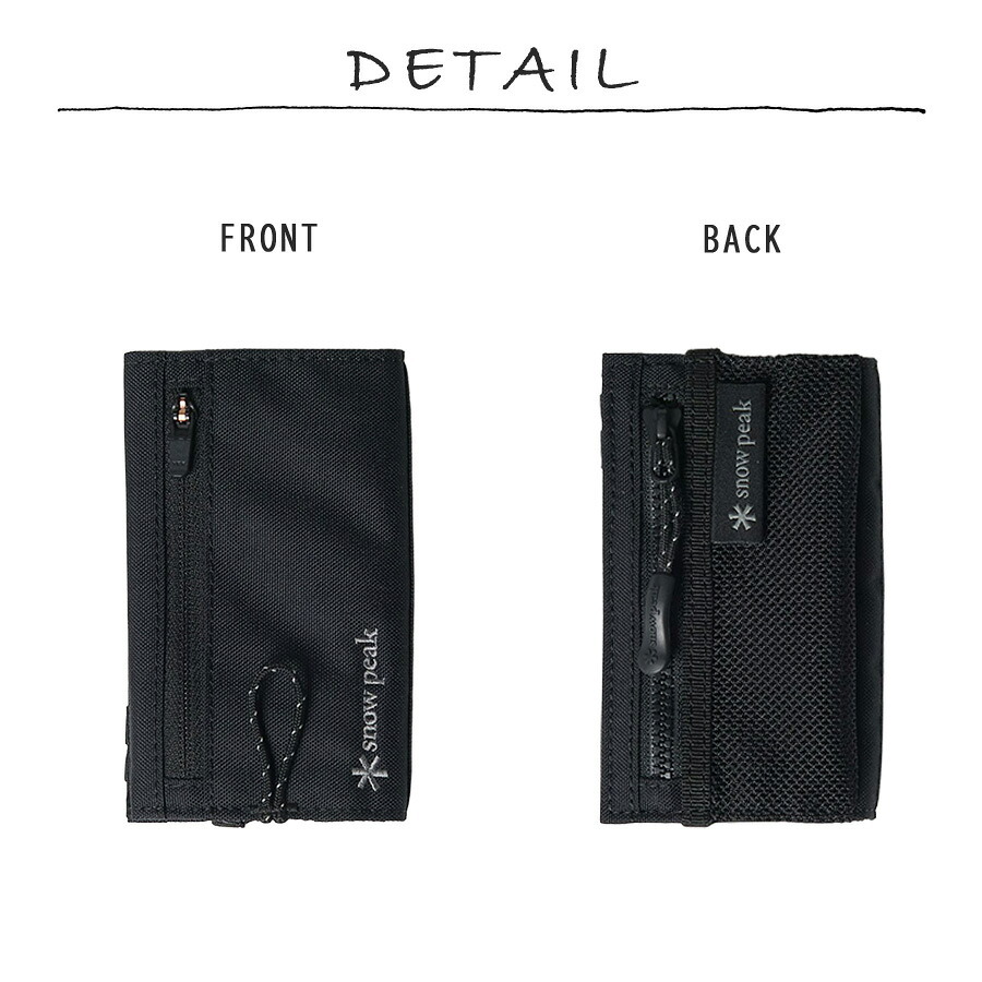 snowpeak Everyday Use Smart Wallet 折り財布 財布 さいふ サイフ ウォレット コンパクト 軽量 レディース メンズ ギフト プレゼント ブラック bb26su010