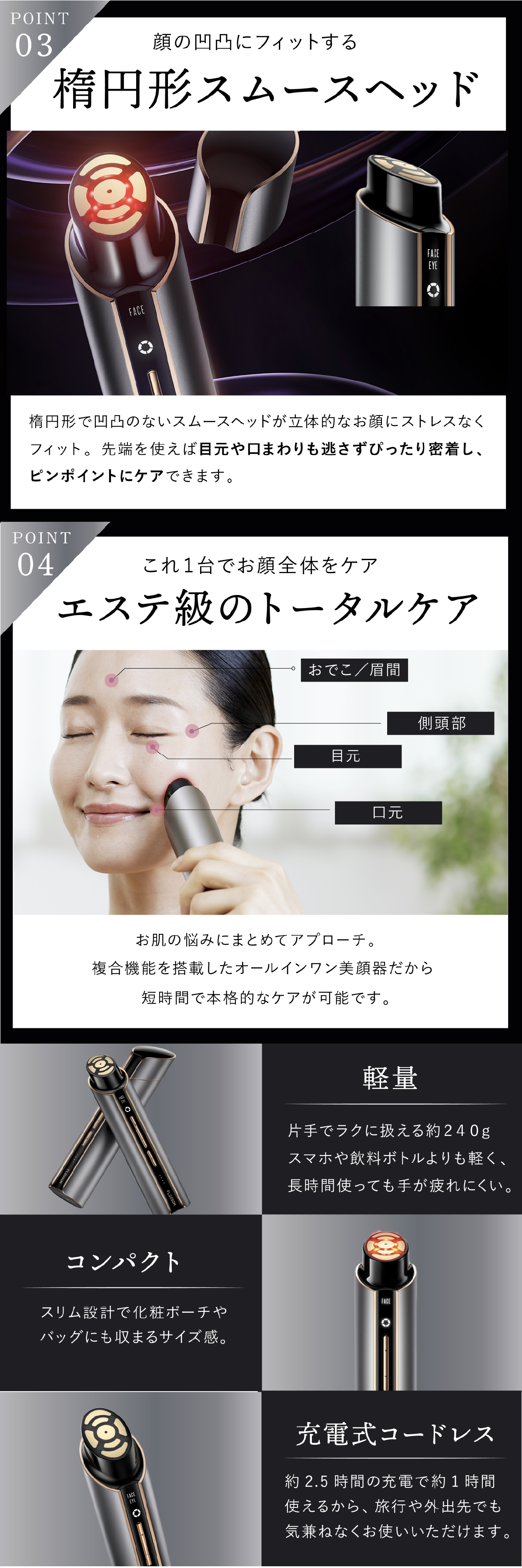 目元美顔器 ヤーマン クリアージュ アイリフトフロッサム CREAGE YA-MAN EMS RF LED アイケア 美顔器 目元ケア 口元 フェイスライン 顔 首 おでこ フェイスケア コンパクト 家庭用美容器 美容家電 女性 母 妻 美容好き 誕生日 母の日 記念日 プレゼント 美容ギフト