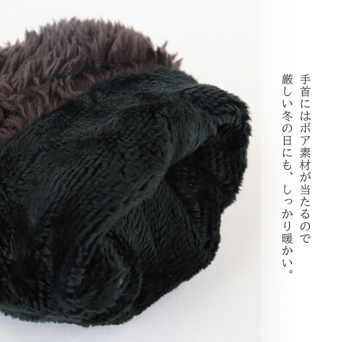 手袋 レディース かわいい おしゃれ 暖かい 冬 中綿 防寒 あったか スマホ対応 パール 花 ファー ブラック プレゼント【LALUICE ラルイス】