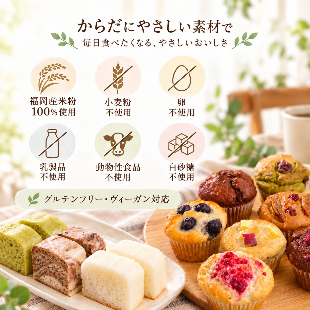 グルテンフリー ヴィーガンな米粉のお菓子11個セット(NEW01-11)米粉マフィン 米粉パン ギフト