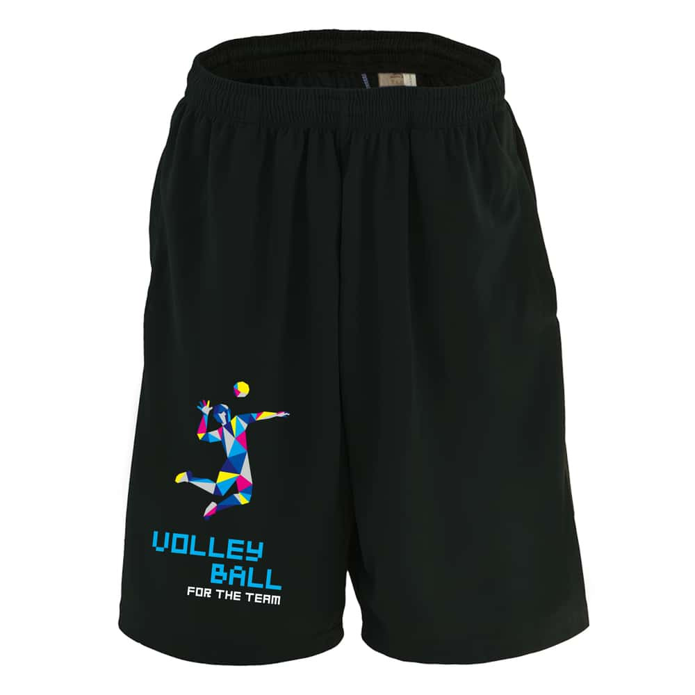 バレーボール ハーフパンツ ドライ メンズ ウェア レディース ジュニア 練習着 短パン 速乾 スポーツ 名入れ おしゃれ 半スボン 文字入れ無料 「ポリゴンシルエットのバレーボール」 アートワークスコウベ 【送料無料】