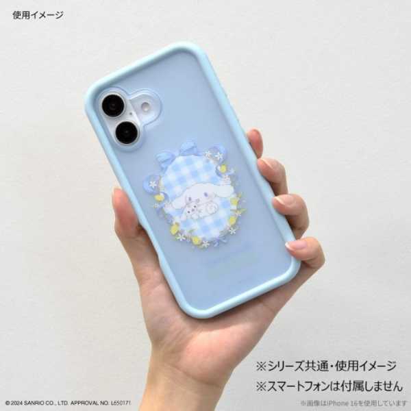 iPhone16 Pro ケース サンリオ シナモロール プランプフレーム ハイブリッド カバー 耐衝撃 TPU PC マット加工 キャラクター グッズ スマホケース かわいい おしゃれ サンリオ正規ライセンス品