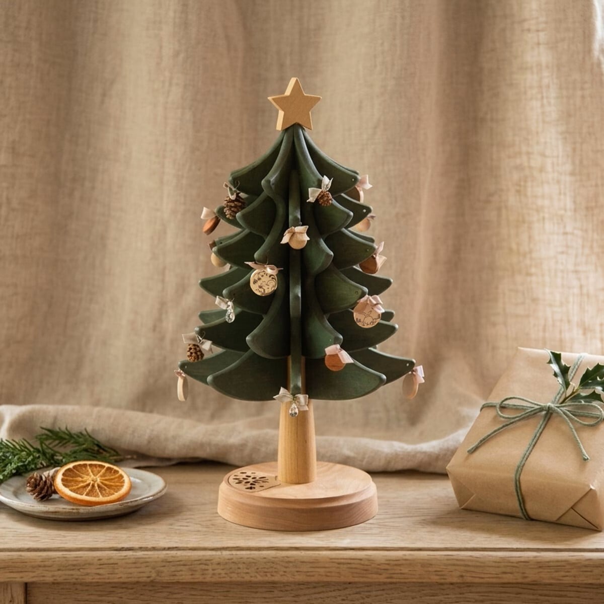 2026年10月新発売 木製 クリスマスツリー 冬の香り アロマディフューザー付 オークビレッジ oakvillage 02212-10G【包装紙不可】