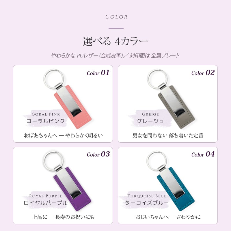 敬老の日 プレゼント 名入れ キーホルダー 両面刻印 イラスト5種 メッセージ自由刻印 おじいちゃん おばあちゃん 祖父 祖母 孫から 名入れ無料 送料無料 PUレザー キーリング 実用的 男性 女性 70代 80代 オリジナルパッケージ付 ギフト