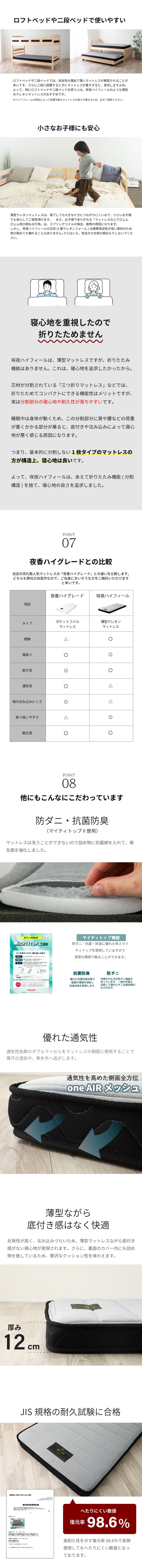 マットレス 日本製 国産 ポケットコイル 通気性 湿気対策 抗菌 防臭 防ダニ 仰向け 横向き 26cm コンパクト梱包 おしゃれ イエロー オレンジ シングル セミダブル ダブル ワイドダブル クイーン 新生活 引越し 純日本製のスプリングで 抗菌防臭