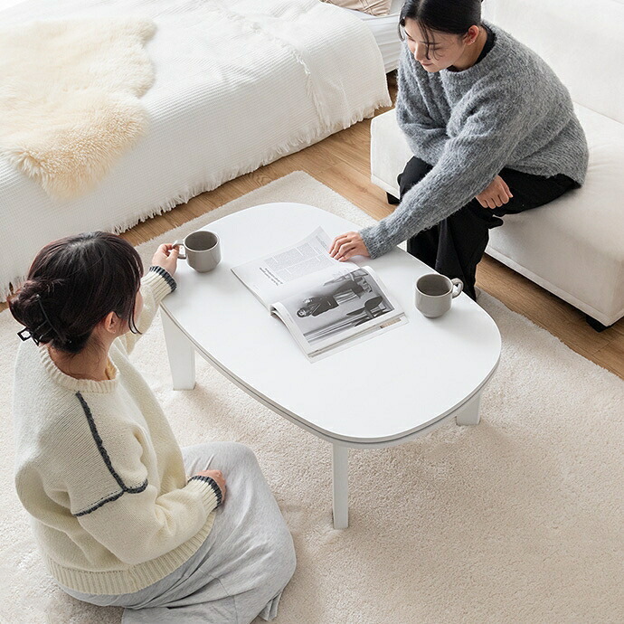 こたつテーブル 楕円 こたつ テーブル 炬燵 机 コタツ 電気こたつ 省スペース コンパクト ロー センター 木目調 大理石柄 薄型ヒーター 90cm×60cm リビング ダイニング 一人暮らし ワンルーム 省エネ 節電 オールシーズン ローテーブル