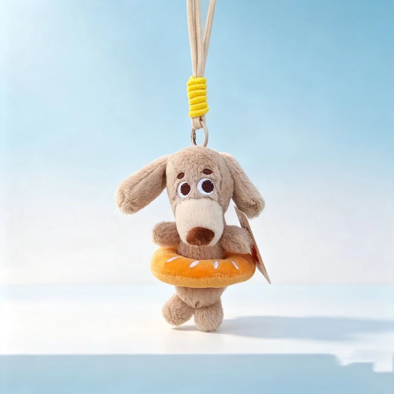 ダックスフンド ぬいぐるみ キーホルダー 犬 バッグチャーム パン 浮き輪 かわいい ミニサイズ アニマル マスコット 小物 バッグ飾り リュック 鍵 お出かけ 誕生日 プレゼント ギフト